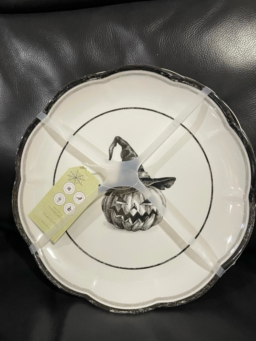 Halloween Melamine Salad Plates, Set of 4